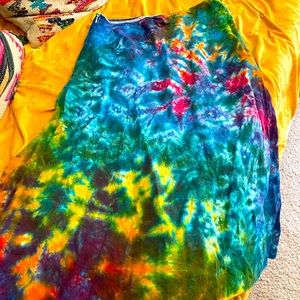 Rainbow 🌈 linen tie dye skirt